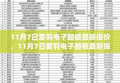 11月7日爱羽电子踏板最新报价,科技与运动的完美融合