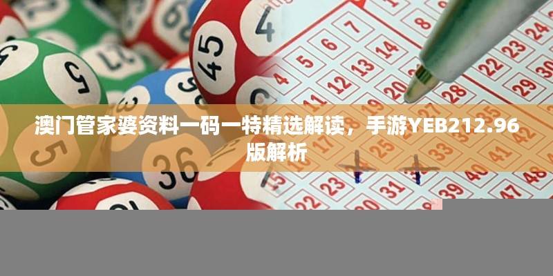 澳门管家婆资料一码一特精选解读,手游YEB212.96版解析