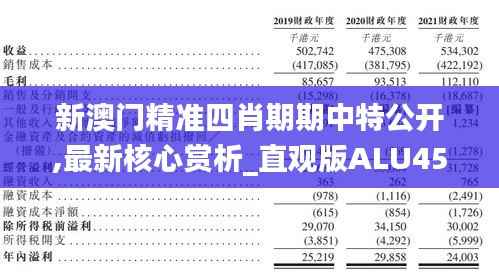 新澳门精准四肖期期中特公开,最新核心赏析_直观版ALU459.22
