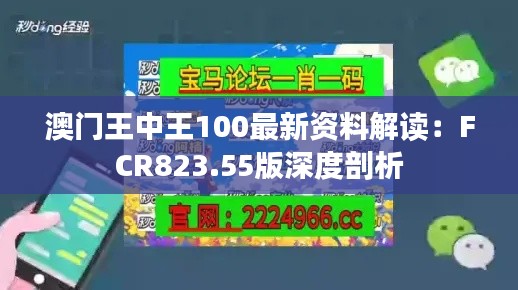 澳门王中王100最新资料解读:FCR823.55版深度剖析