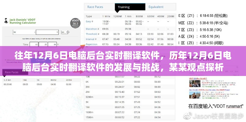 历年12月6日电脑后台实时翻译软件的发展与探析,挑战与观点探析