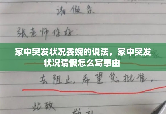 家中突发状况委婉的说法,家中突发状况请假怎么写事由
