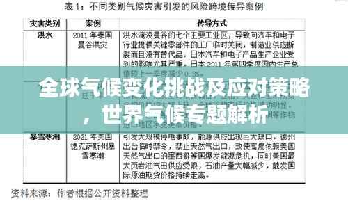 全球气候变化挑战及应对策略，世界气候专题解析