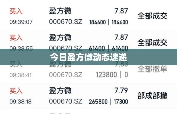 今日盈方微动态速递