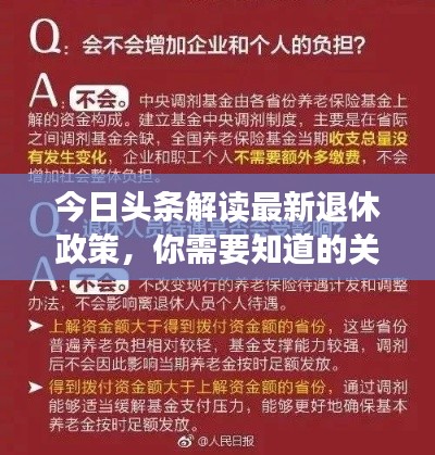 今日头条解读最新退休政策,你需要知道的关键信息!