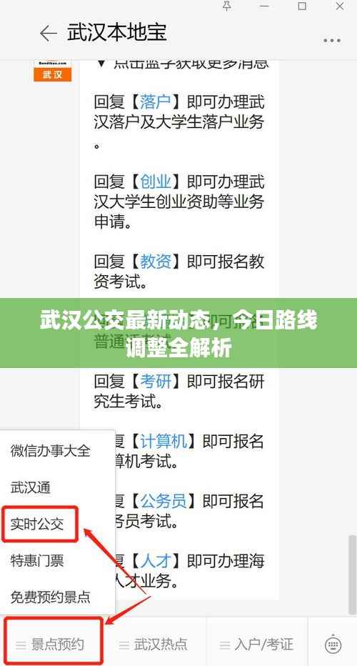 武汉公交最新动态,今日路线调整全解析